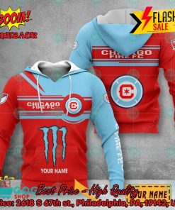 Chicago Fire FC Monster Energy Personalized Name 3D Hoodie And Shirts