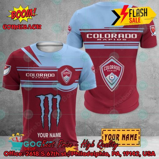 Colorado Rapids Monster Energy Personalized Name 3D Hoodie And Shirts