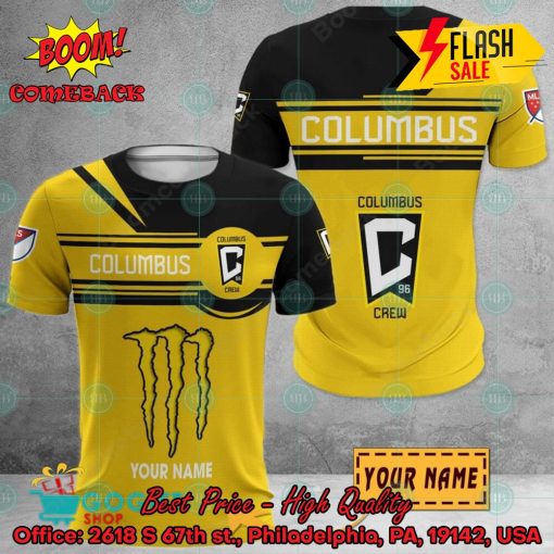 Columbus Crew Monster Energy Personalized Name 3D Hoodie And Shirts