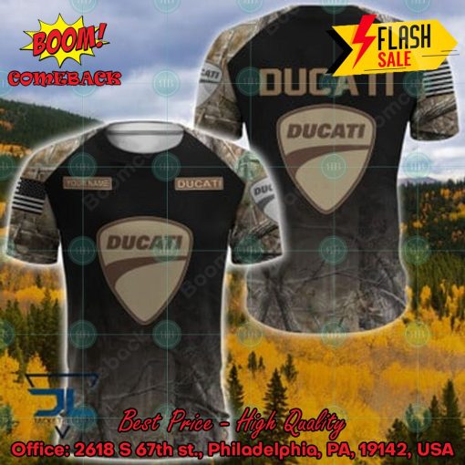 Ducati Military Custome Personalized Name And Flag 3D Hoodie And Shirts