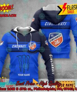 FC Cincinnati Monster Energy Personalized Name 3D Hoodie And Shirts