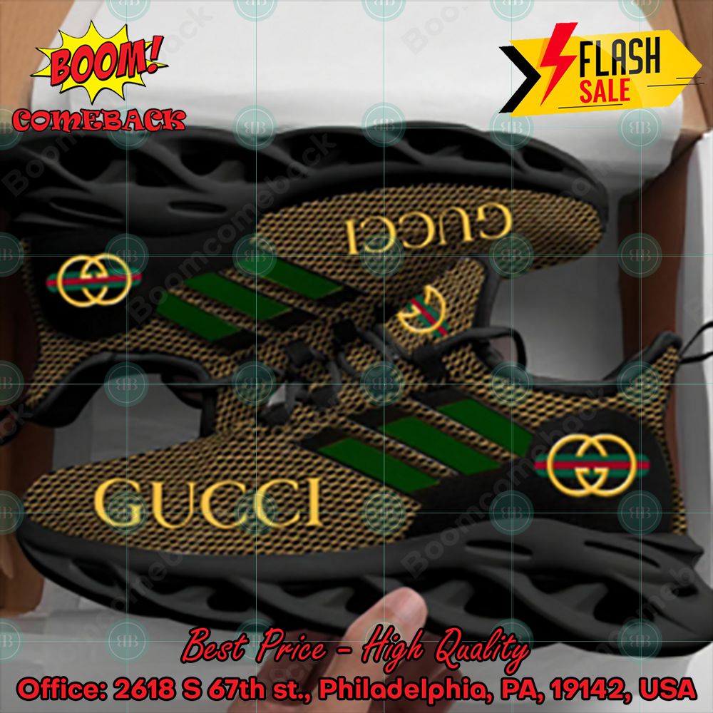Gucci Yellow Net Max Soul Sneakers