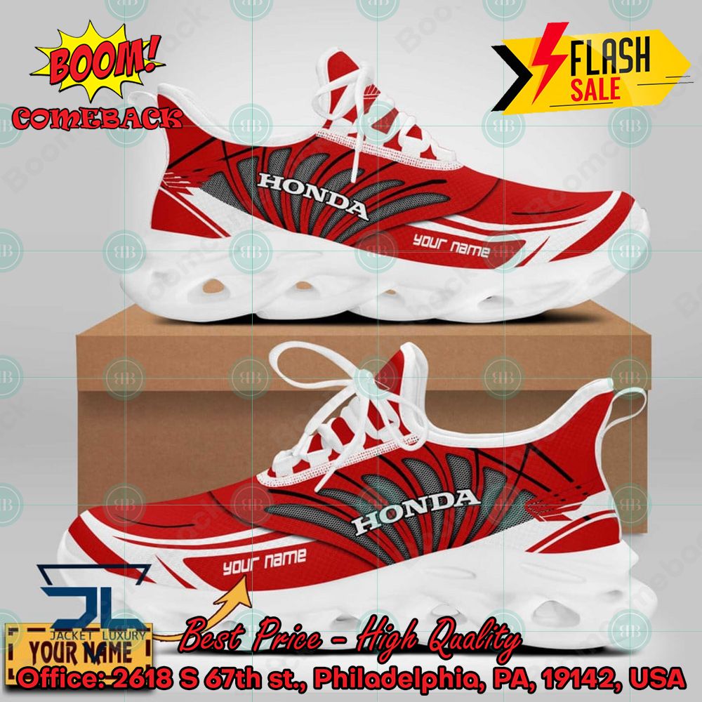 Honda Motorcycle Personalized Name Max Soul Shoes