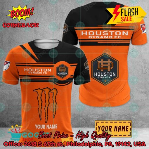 Houston Dynamo FC Monster Energy Personalized Name 3D Hoodie And Shirts