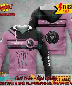 Inter Miami Monster Energy Personalized Name 3D Hoodie And Shirts