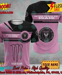 Inter Miami Monster Energy Personalized Name 3D Hoodie And Shirts