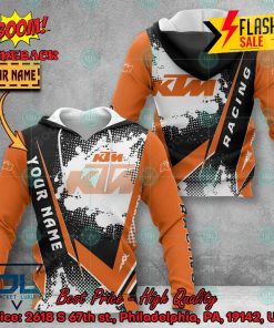 KTM Racing Personalized Name 3D Hoodie And Shirts
