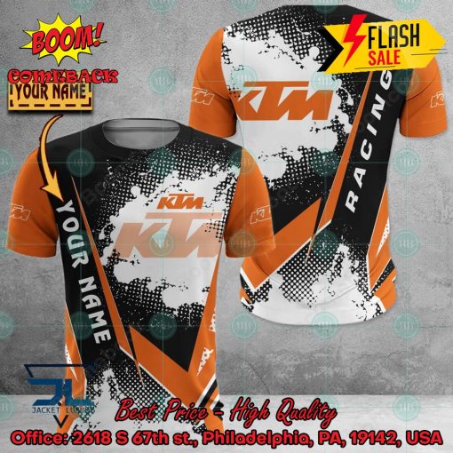KTM Racing Personalized Name 3D Hoodie And Shirts