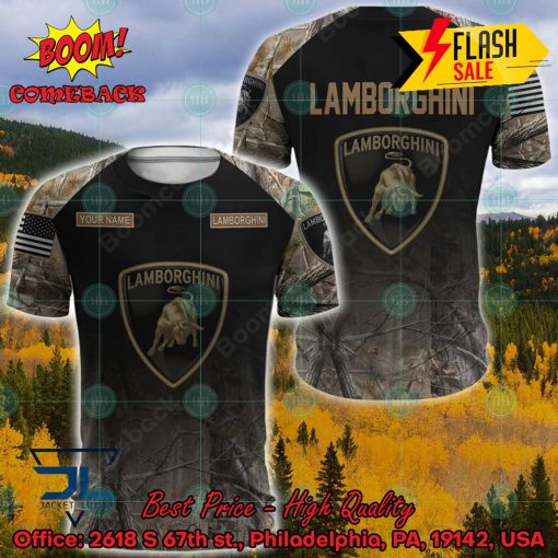 Lamborghini Military Custome Personalized Name And Flag 3D Hoodie And Shirts