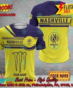 Nashville SC Monster Energy Personalized Name 3D Hoodie And Shirts