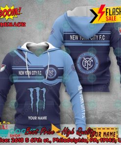 New York City FC Monster Energy Personalized Name 3D Hoodie And Shirts