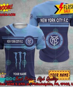 New York City FC Monster Energy Personalized Name 3D Hoodie And Shirts