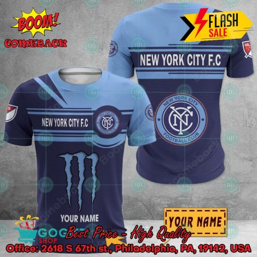 New York City FC Monster Energy Personalized Name 3D Hoodie And Shirts