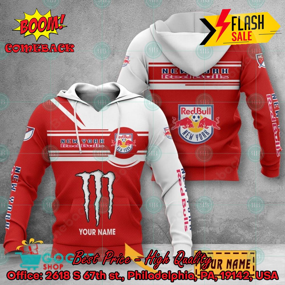 New York City FC Monster Energy Personalized Name 3D Hoodie And Shirts