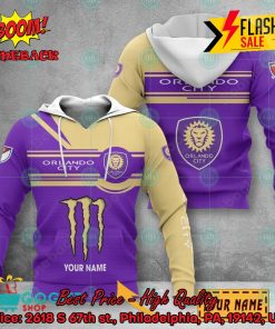 Orlando City SC Monster Energy Personalized Name 3D Hoodie And Shirts