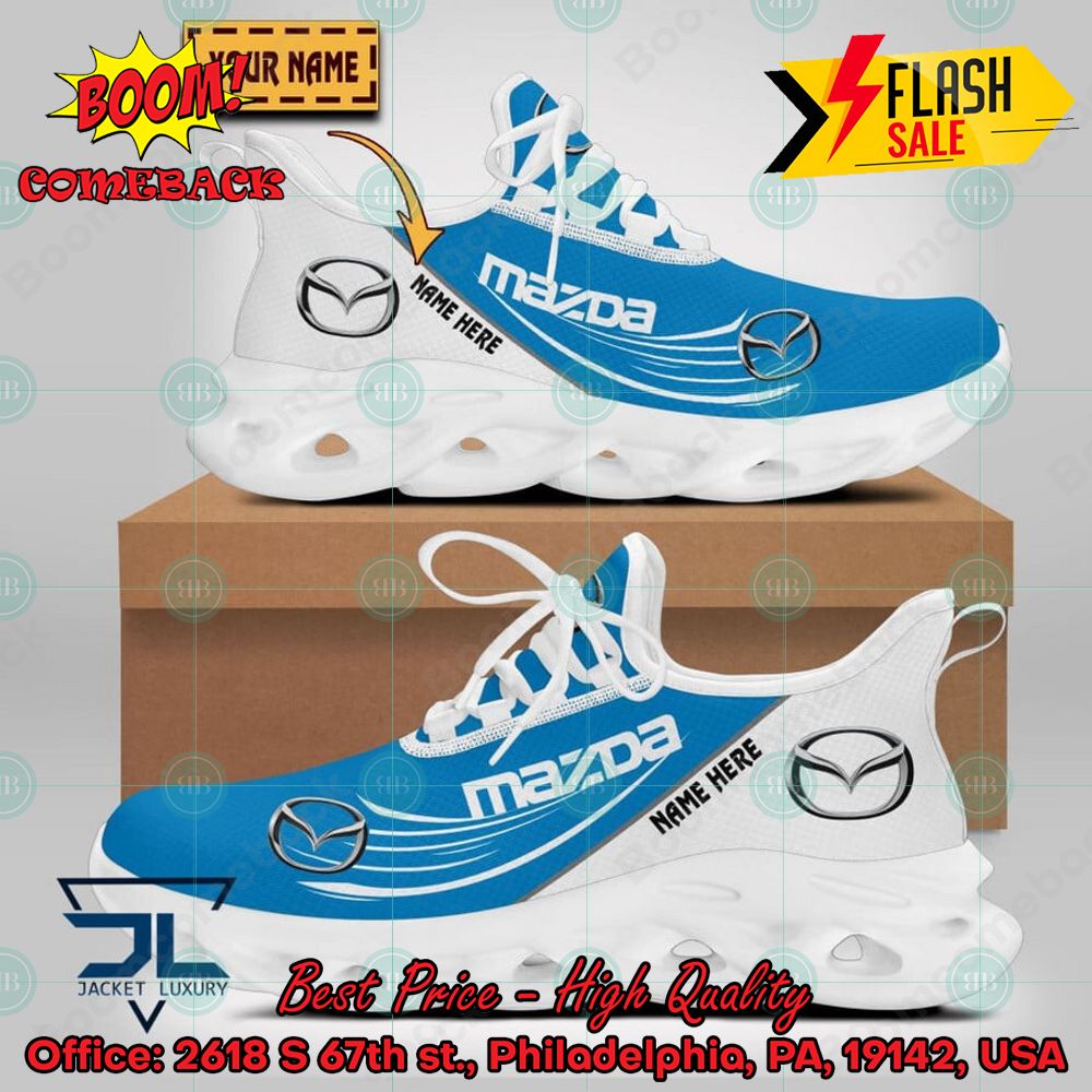 Personalized Name Mazda Style 1 Max Soul Shoes