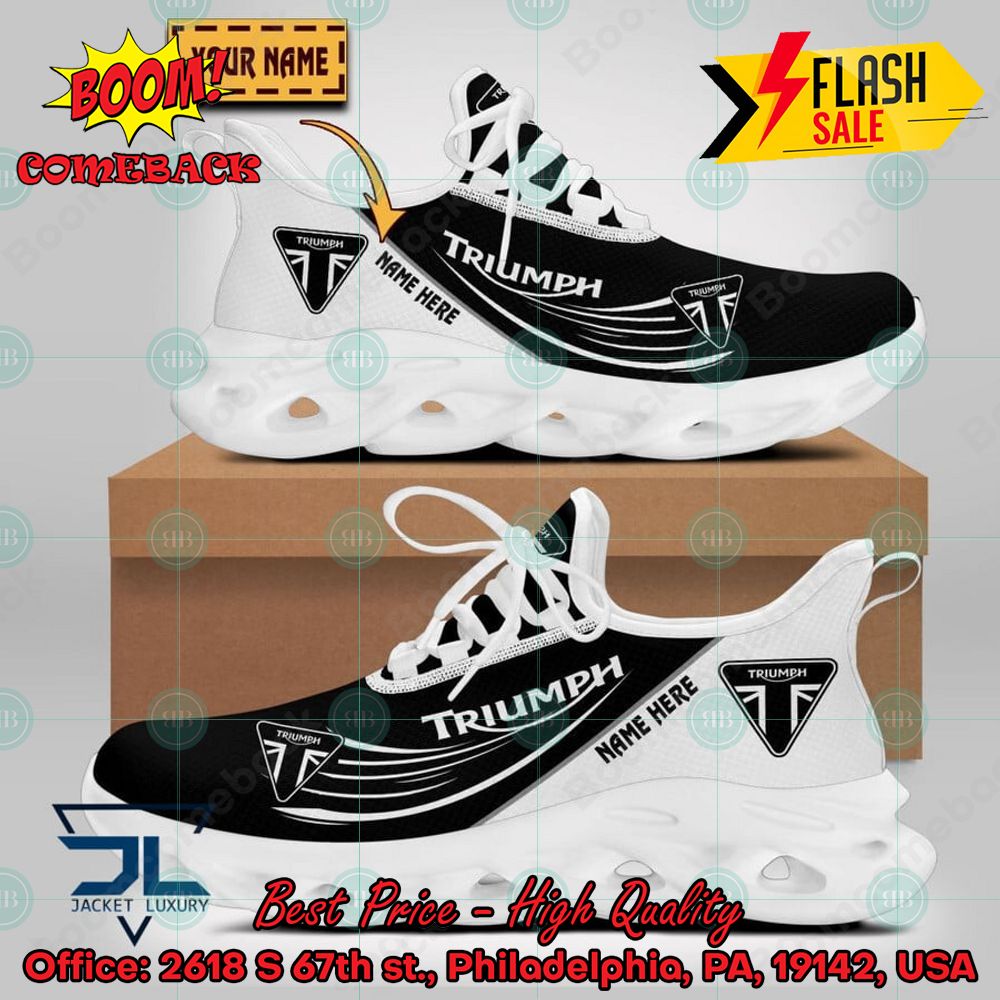 Personalized Name Triumph Motorcycles Style 1 Max Soul Shoes