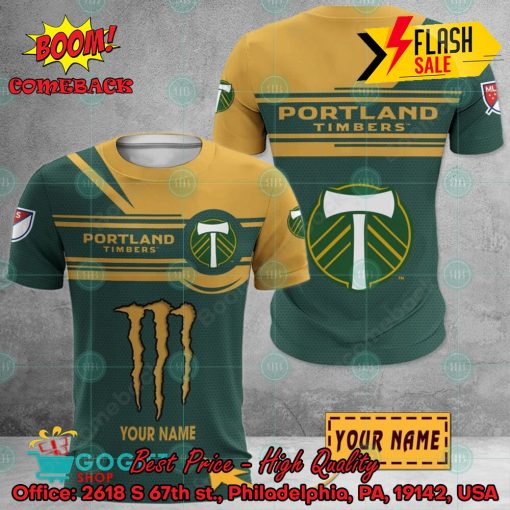 Portland Timbers Monster Energy Personalized Name 3D Hoodie And Shirts