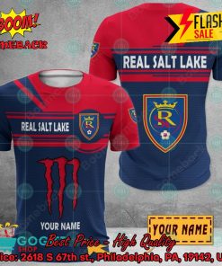 Real Salt Lake Monster Energy Personalized Name 3D Hoodie And Shirts