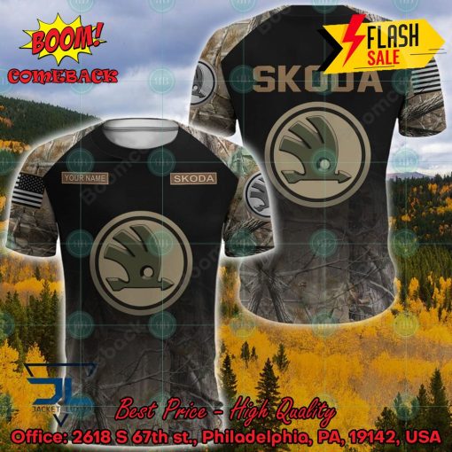 Skoda Military Custome Personalized Name And Flag 3D Hoodie And Shirts