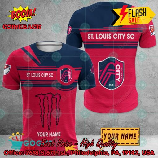 St. Louis City SC Monster Energy Personalized Name 3D Hoodie And Shirts