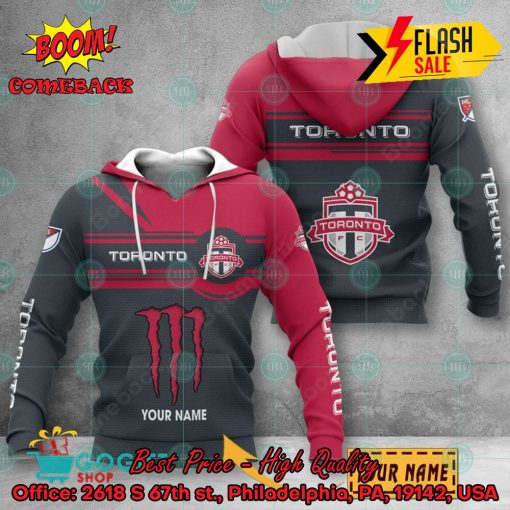 Toronto FC Monster Energy Personalized Name 3D Hoodie And Shirts