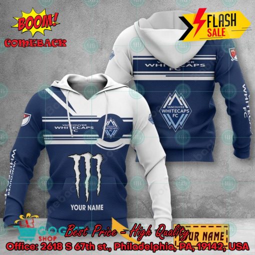 Vancouver Whitecaps Monster Energy Personalized Name 3D Hoodie And Shirts