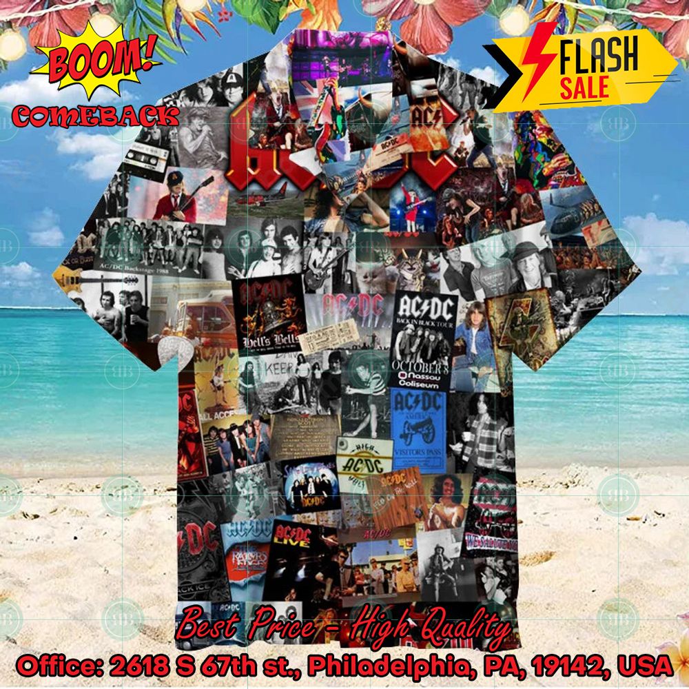 ACDC One of The Most Famous Rock Bands of All Time Hawaiian Shirt