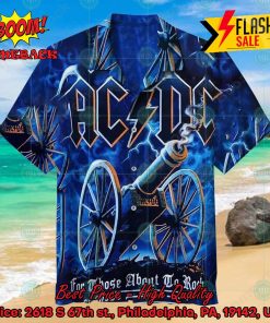 ACDC Rock Band For Those About to Rock Album Hawaiian Shirt