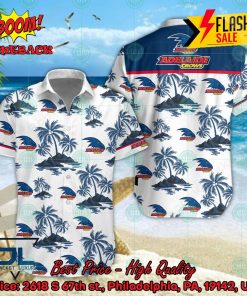 AFL Adelaide Football Club Coconut Tree Island Hawaiian Shirt
