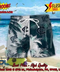 AFL Carlton Football Club Palm Tree Hawaiian Shirt