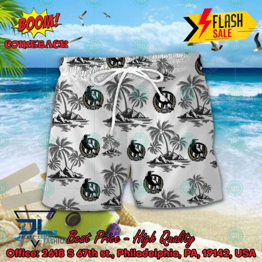 AFL Collingwood Football Club Coconut Tree Island Hawaiian Shirt