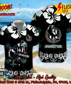 AFL Collingwood Football Club Mascot Surfboard Hawaiian Shirt
