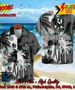 AFL Collingwood Football Club Palm Tree Hawaiian Shirt