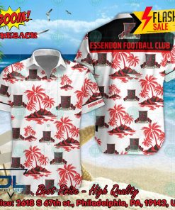 AFL Essendon Football Club Coconut Tree Island Hawaiian Shirt