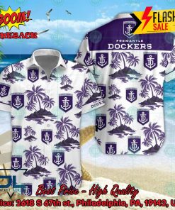 AFL Fremantle Football Club Coconut Tree Island Hawaiian Shirt