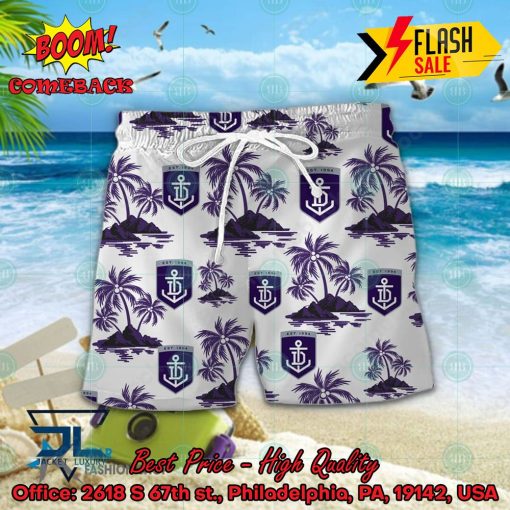 AFL Fremantle Football Club Coconut Tree Island Hawaiian Shirt