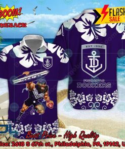AFL Fremantle Football Club Mascot Surfboard Hawaiian Shirt