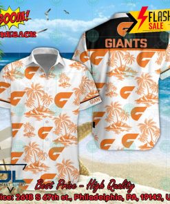 AFL Greater Western Sydney Giants Coconut Tree Island Hawaiian Shirt
