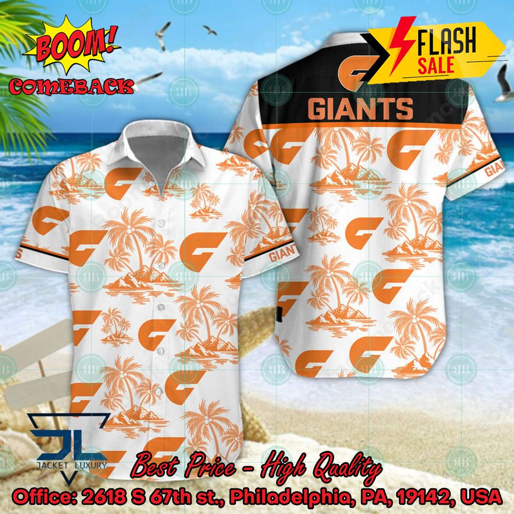 AFL Greater Western Sydney Giants Coconut Tree Island Hawaiian Shirt