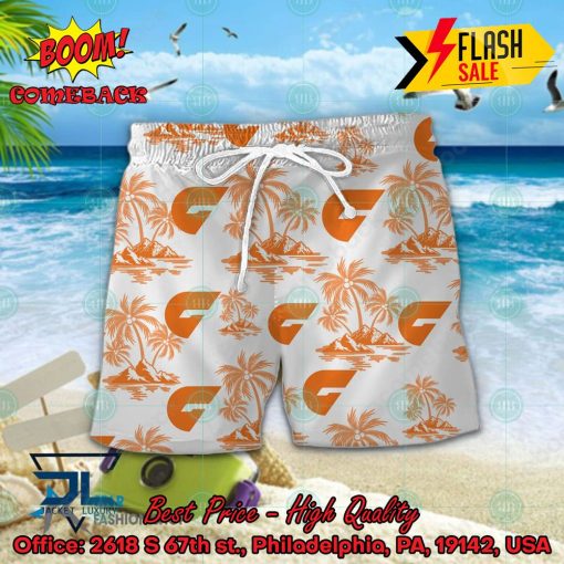 AFL Greater Western Sydney Giants Coconut Tree Island Hawaiian Shirt