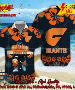 AFL Greater Western Sydney Giants Mascot Surfboard Hawaiian Shirt