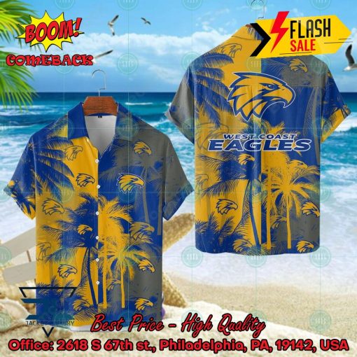 AFL West Coast Eagles Palm Tree Hawaiian Shirt