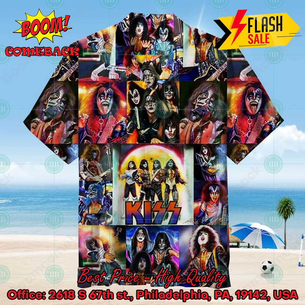 Kiss Rock Band On Stage Hawaiian Shirt
