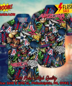 NCAA Arizona Wildcats Flower Aloha Hawaiian Shirt