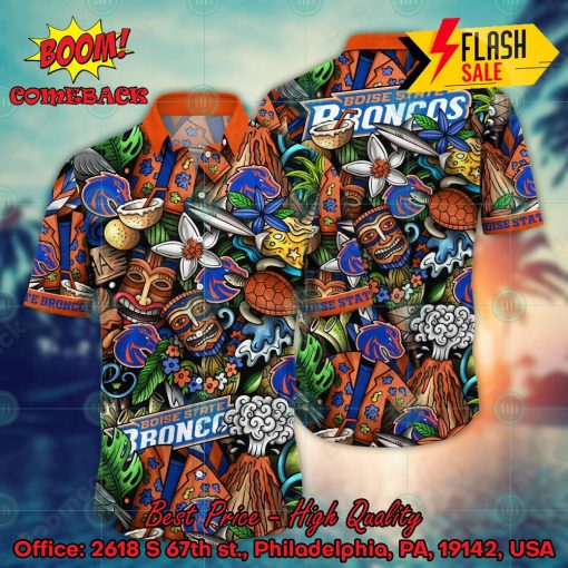 NCAA Boise State Broncos Flower Aloha Hawaiian Shirt