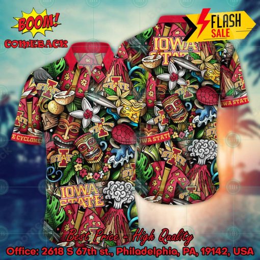 NCAA Iowa State Cyclones Flower Aloha Hawaiian Shirt