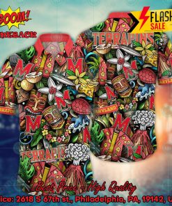 NCAA Maryland Terrapins Flower Aloha Hawaiian Shirt