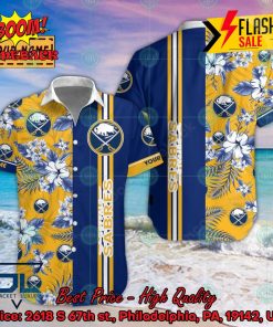 NHL Buffalo Sabres Floral Personalized Name Hawaiian Shirt