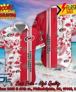 NHL Carolina Hurricanes Floral Personalized Name Hawaiian Shirt